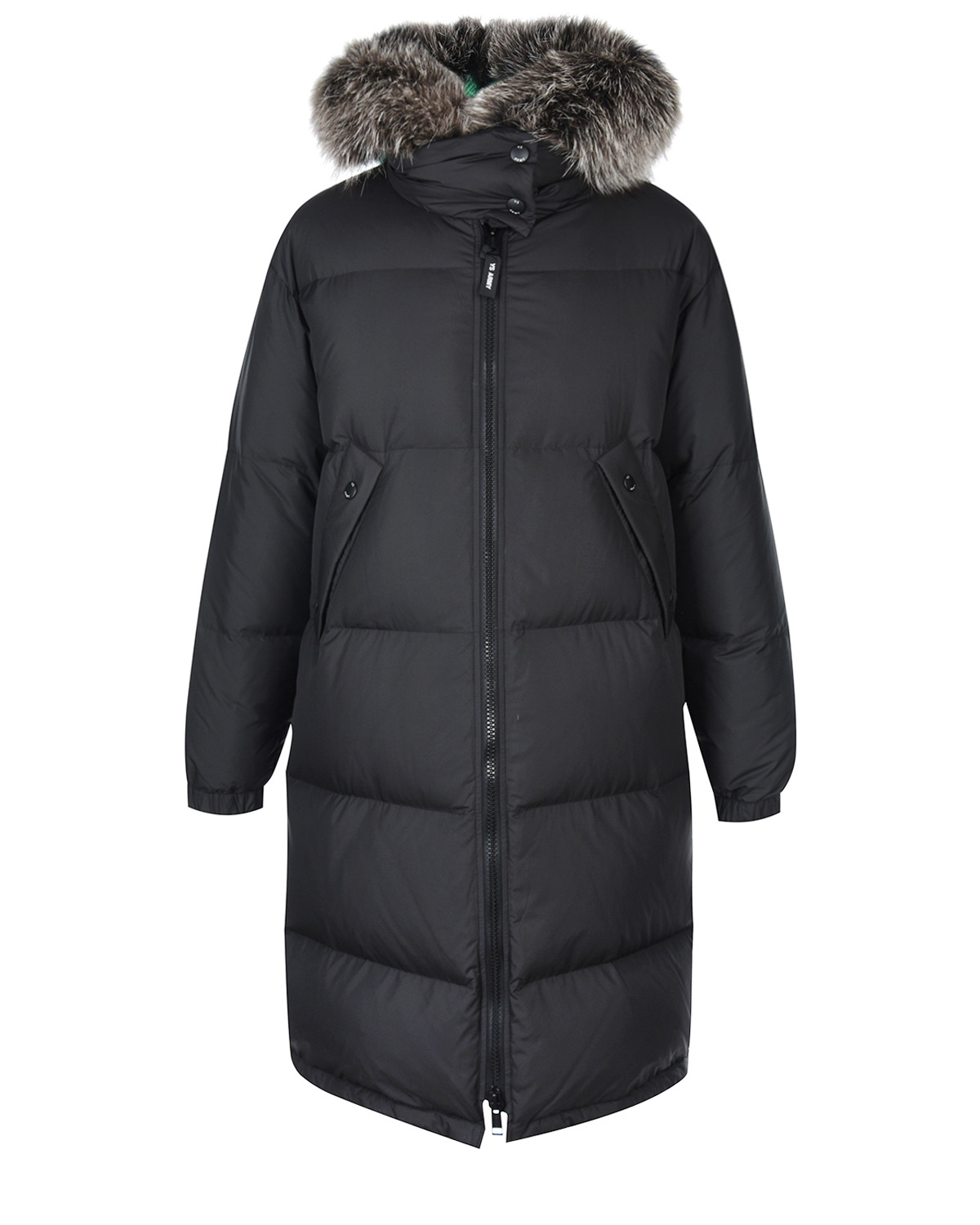 Черное пальто в комплекте с курткой Yves Salomon, размер 34, цвет черный - фото 1