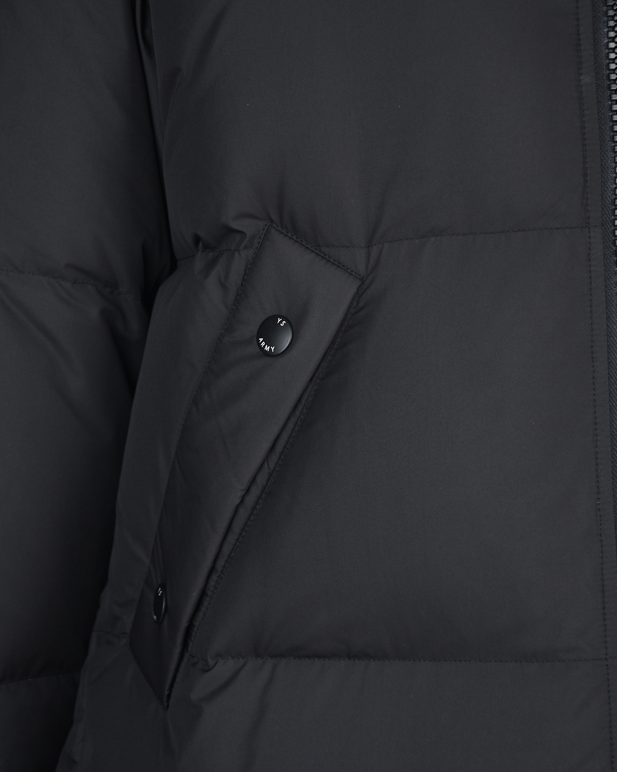 Черное пальто в комплекте с курткой Yves Salomon, размер 34, цвет черный - фото 7