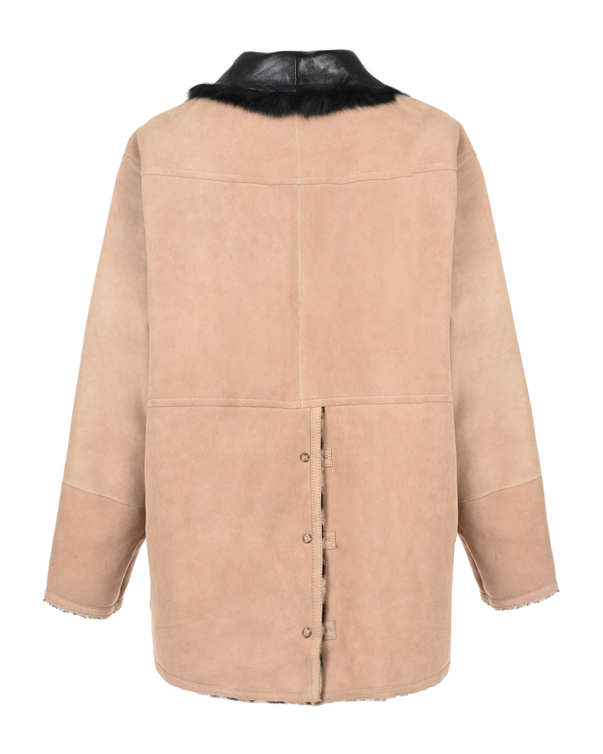 Укороченное пальто с контрастными карманами Yves Salomon, размер 36, цвет мультиколор - фото 8