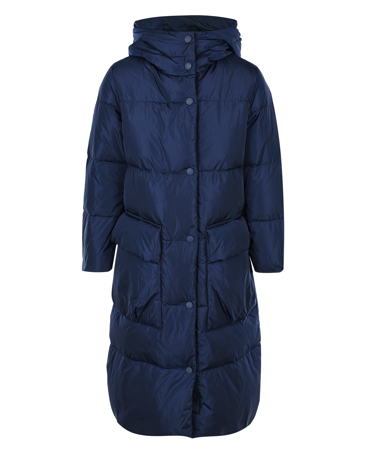 Длинное пуховое пальто с принтом на подкладке Freedomday детское, размер 140, цвет синий - фото 1