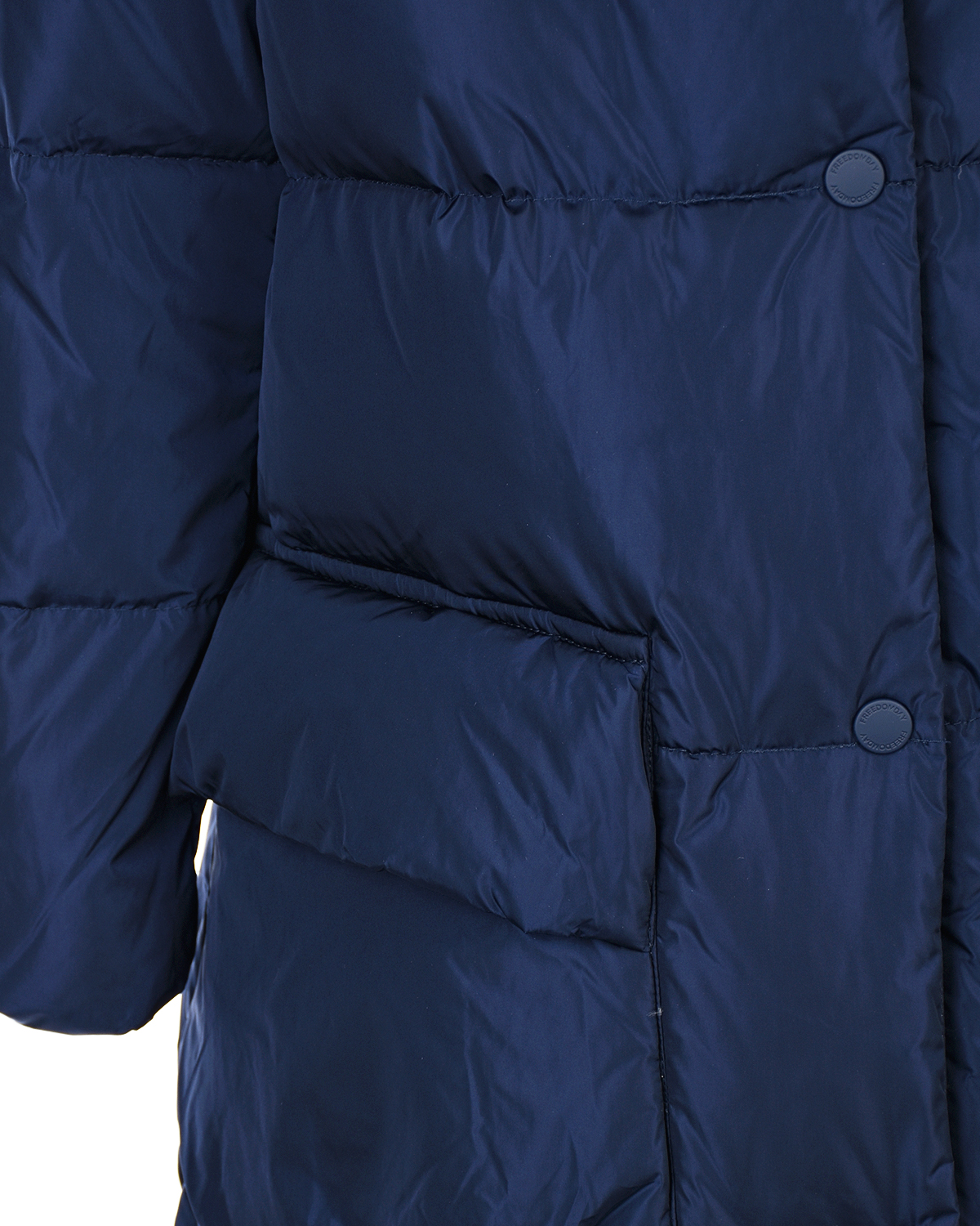 Длинное пуховое пальто с принтом на подкладке Freedomday детское, размер 140, цвет синий - фото 4