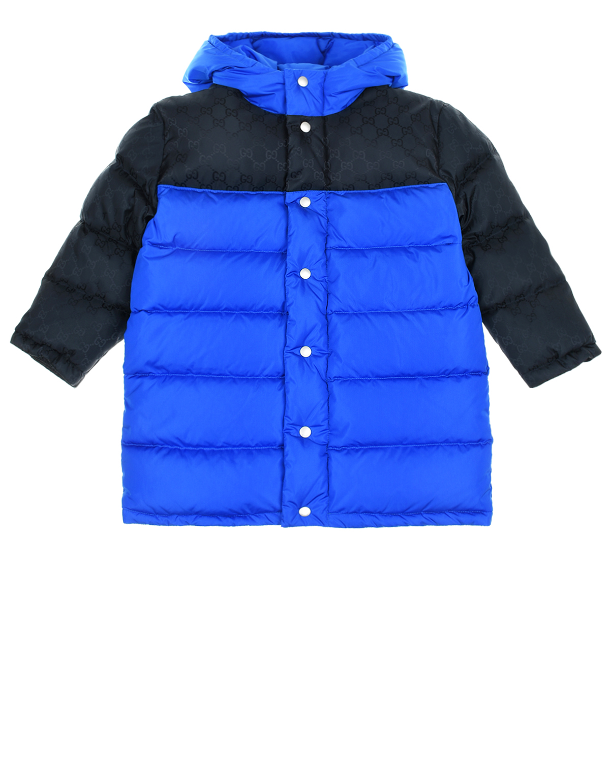 Пуховая куртка с контрастной вставкой GUCCI детская - фото 1