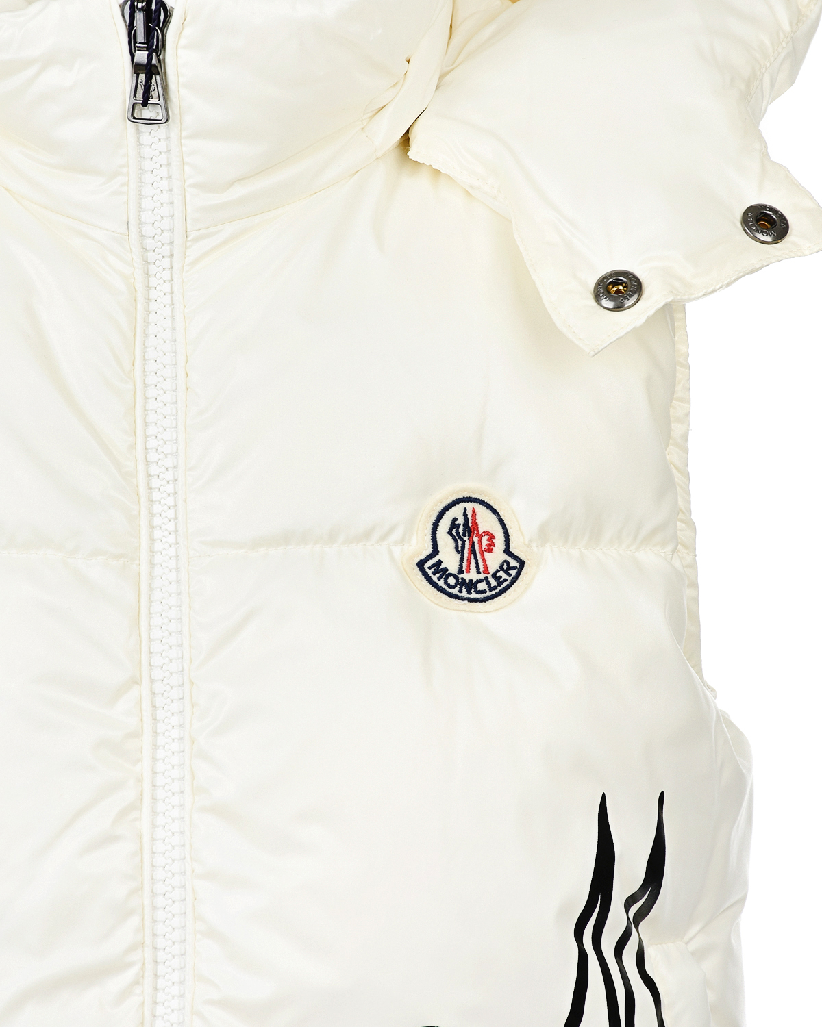 Белый пуховый жилет Gesse с логотипом Moncler детский - фото 4