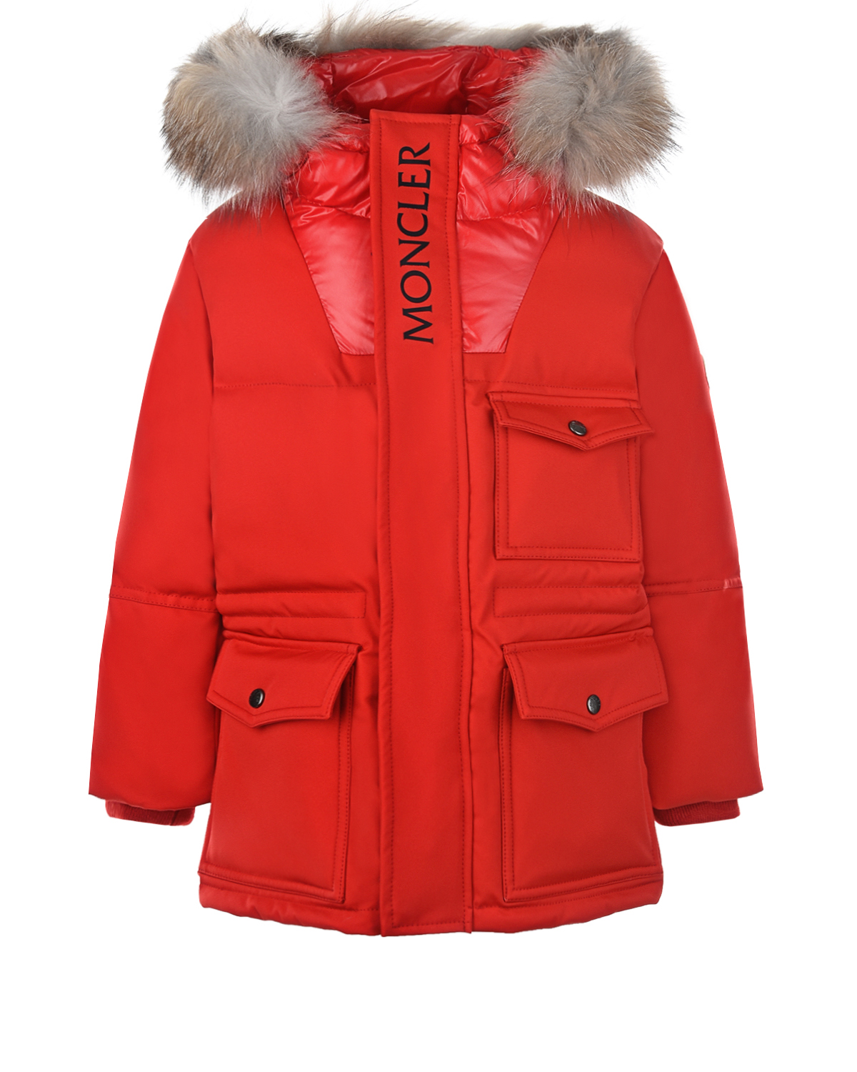 Красная пуховая куртка Moncler