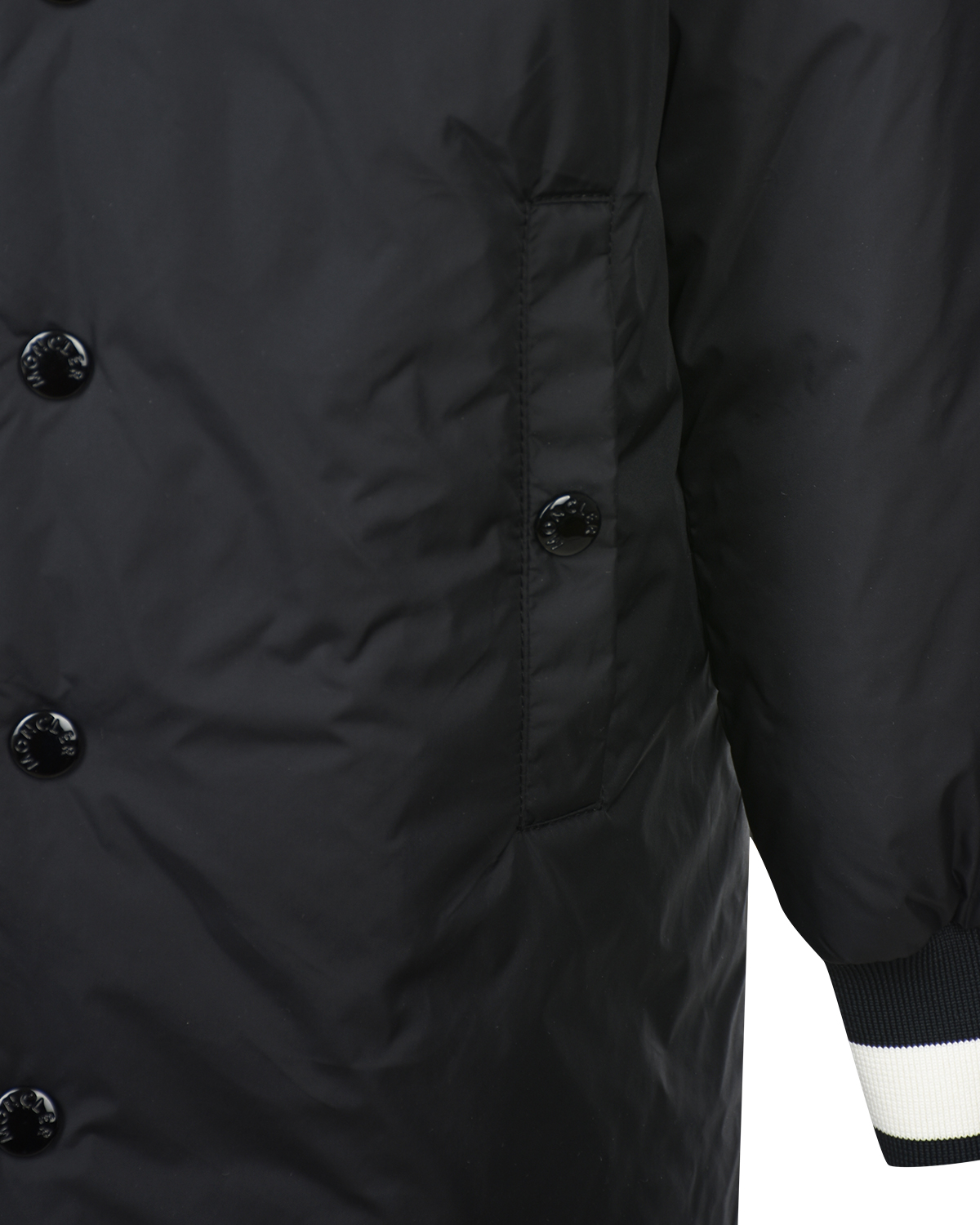 Черная пуховая куртка с капюшоном Moncler детская - фото 4