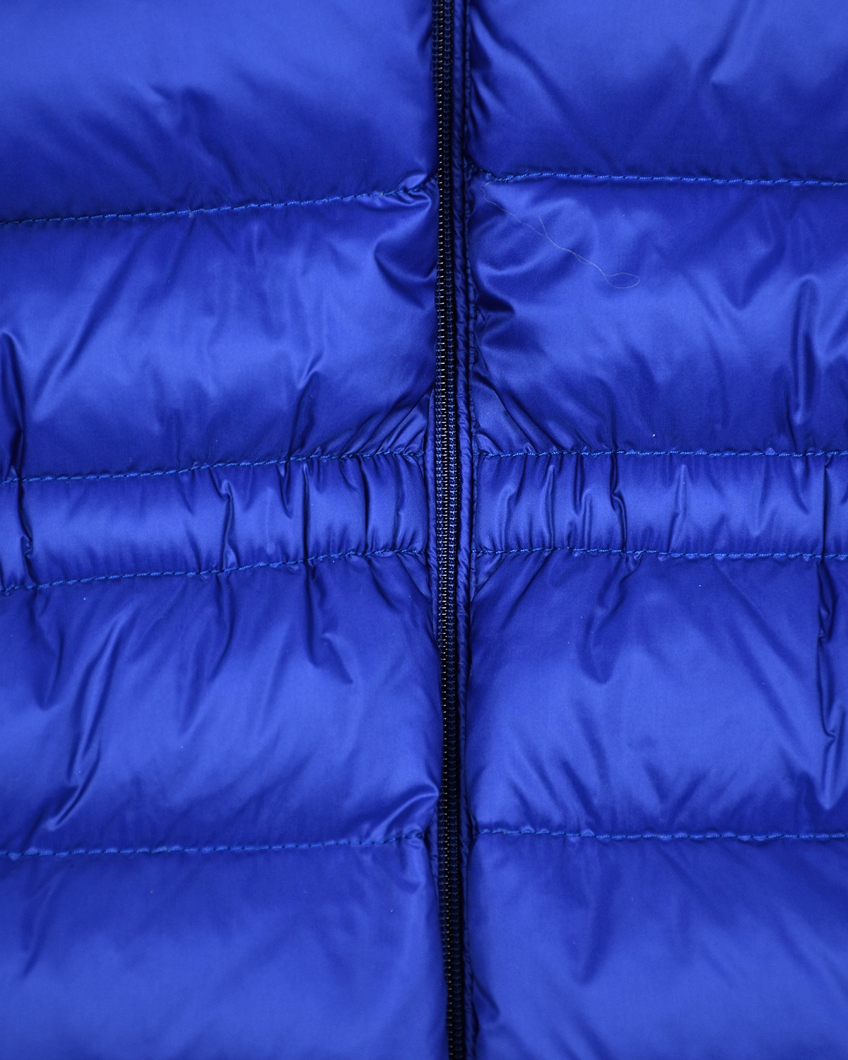 Синее пальто с опушкой в тон Moncler детское - фото 5