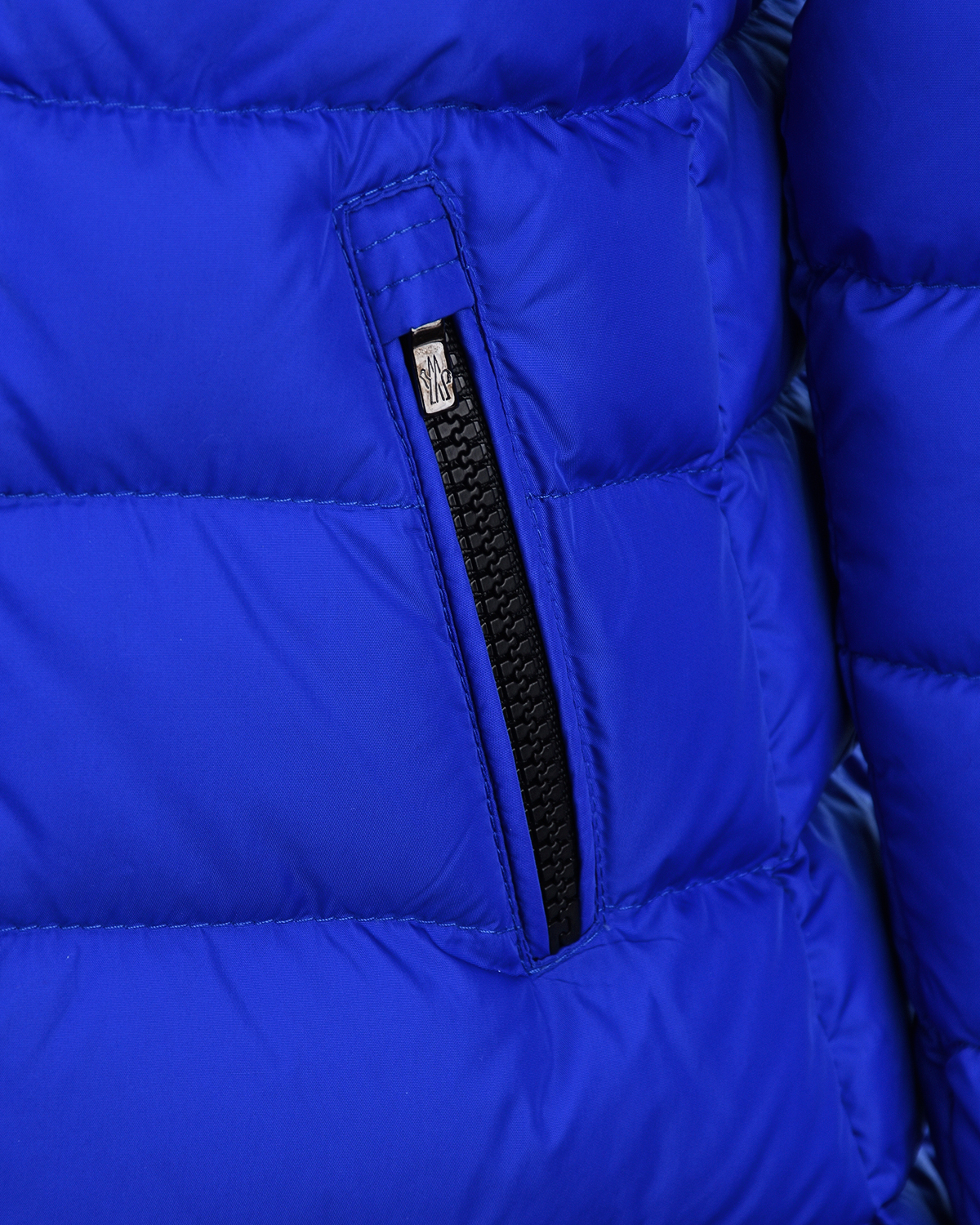 Пальто приталенного кроя с меховой опушкой Moncler детское, размер 104, цвет синий - фото 3