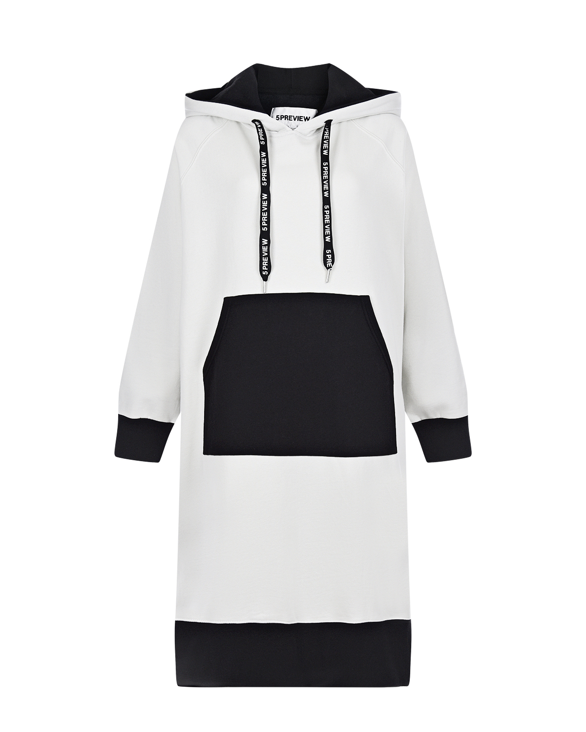 Черно-белое платье-худи 5 Preview, размер 38, цвет нет цвета - фото 1