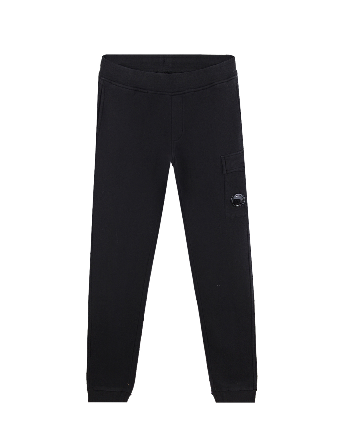 Черные спортивные брюки с накладным карманом CP Company детские, размер 140, цвет черный - фото 1