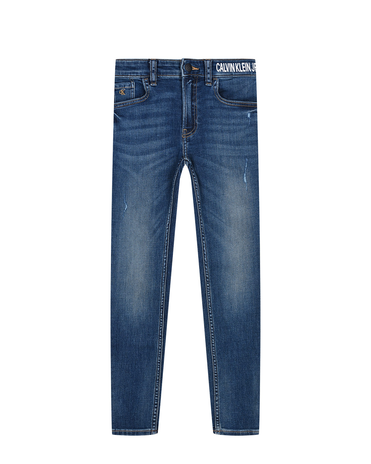 Синие джинсы skinny fit Calvin Klein детские, размер 140, цвет нет цвета - фото 1