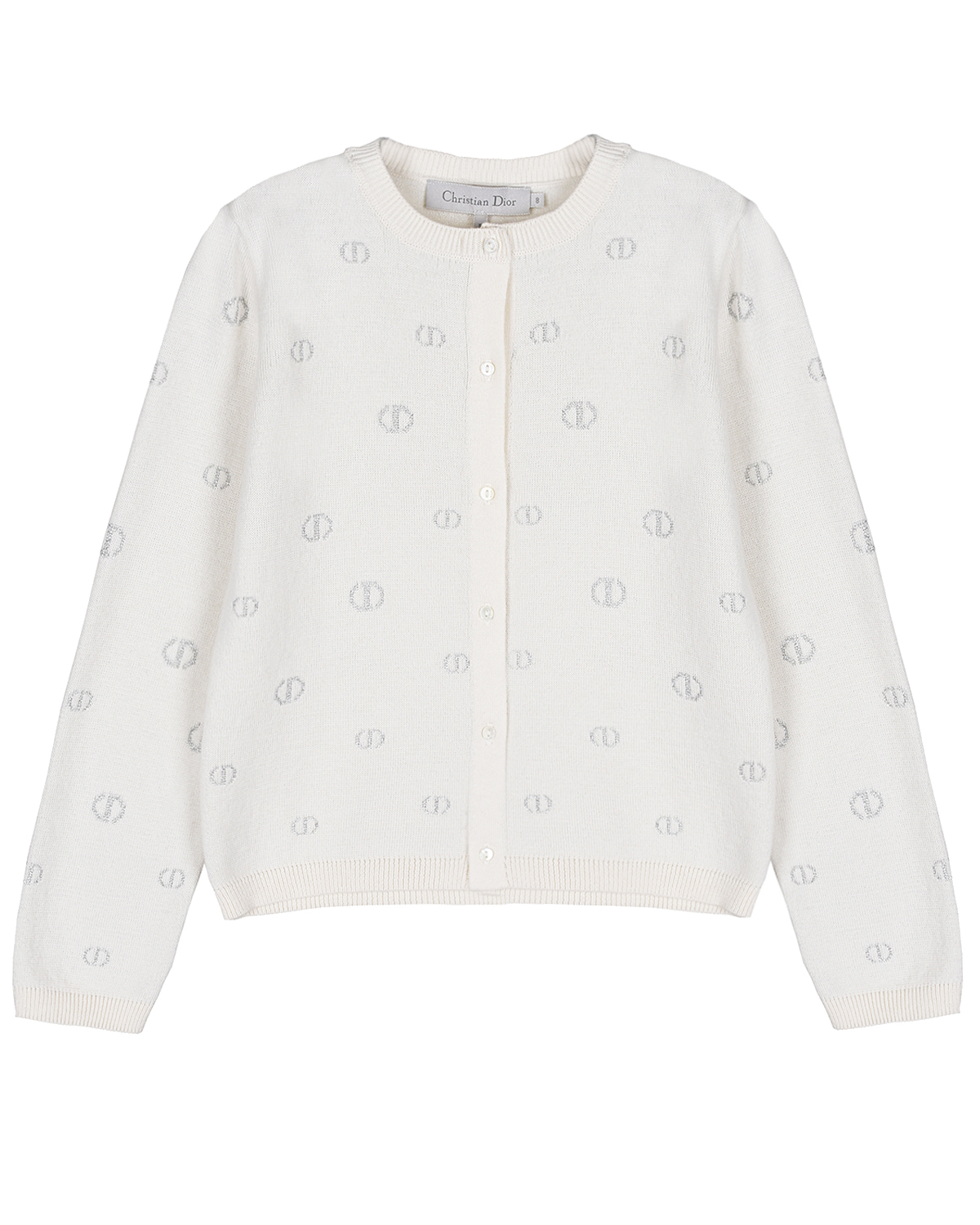 

Белая вязаная кофта с логотипом Dior детская, Белый, Белая вязаная кофта с логотипом Dior детская