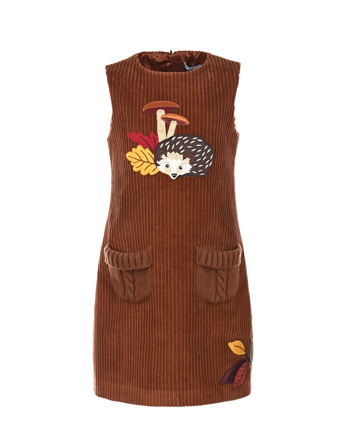 Сарафан с аппликациями Dolce&Gabbana детский, размер 98, цвет коричневый - фото 1