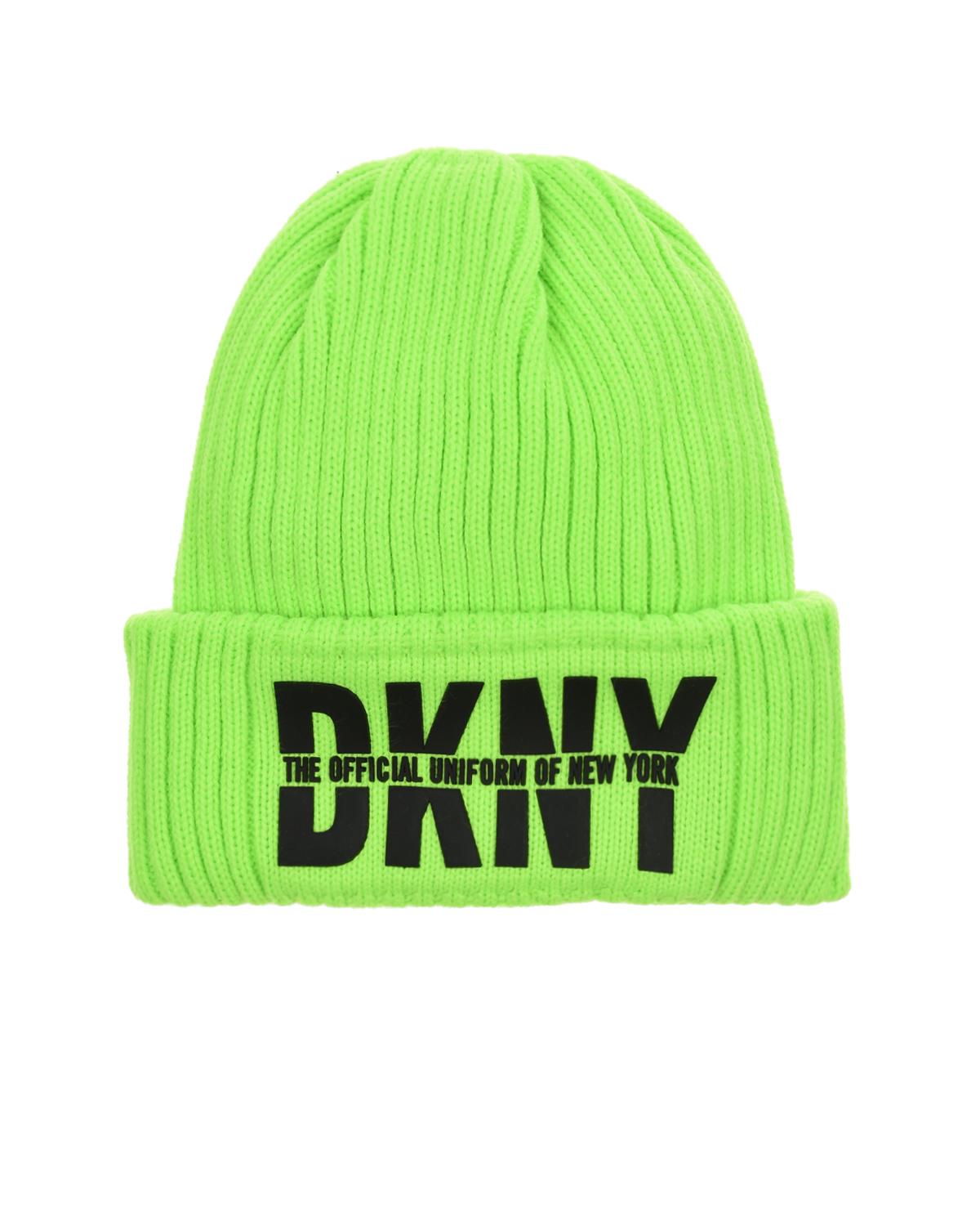 Трикотажная шапка с патчем на отвороте DKNY детская