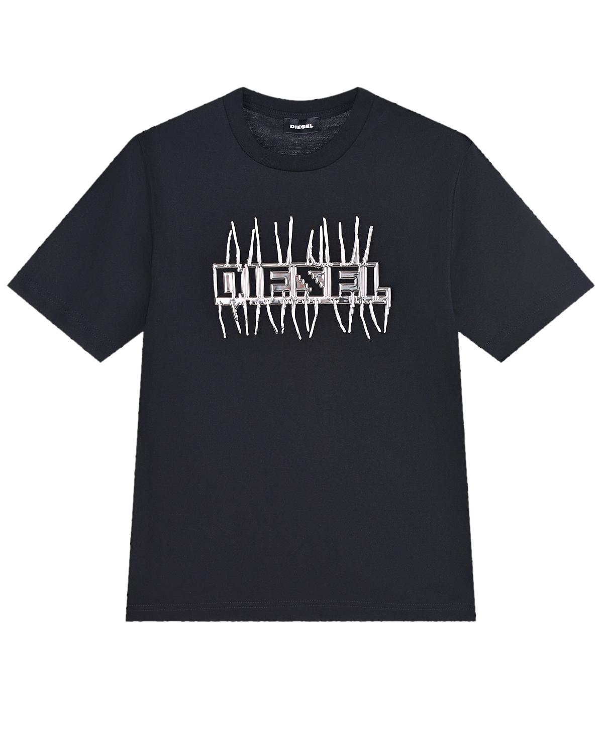 Черная футболка с логотипом Diesel детская, размер 128, цвет черный - фото 1
