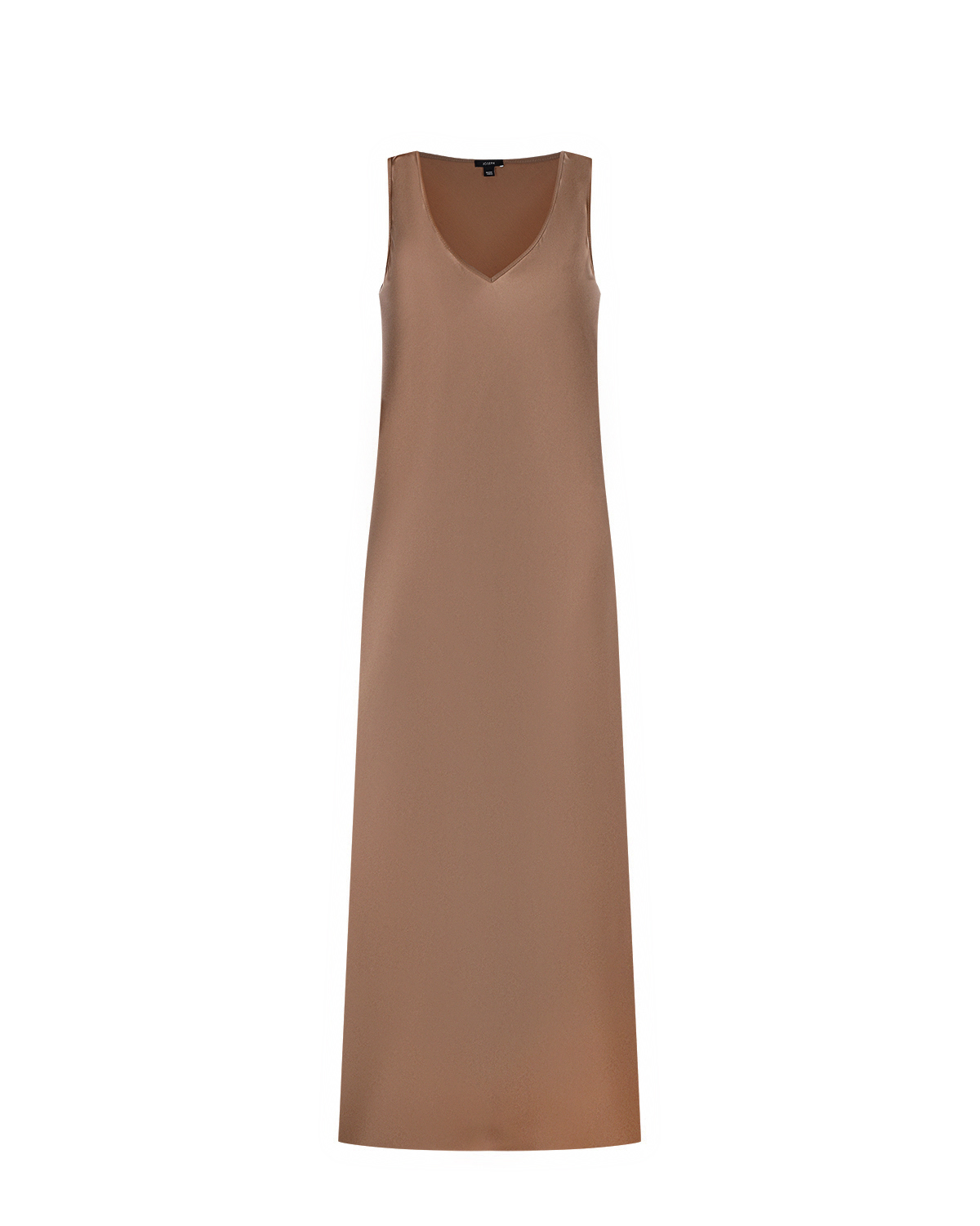Коричневое шелковое платье Joseph, размер 40, цвет серый - фото 1
