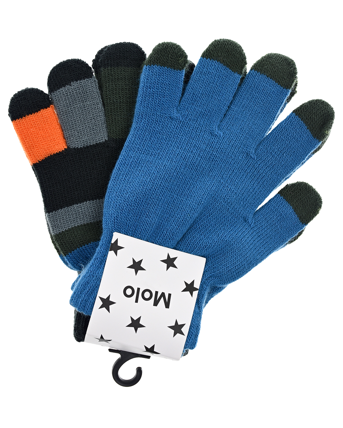 Две пары перчаток для мальчиков Molo детское, размер 140, цвет синий - фото 1