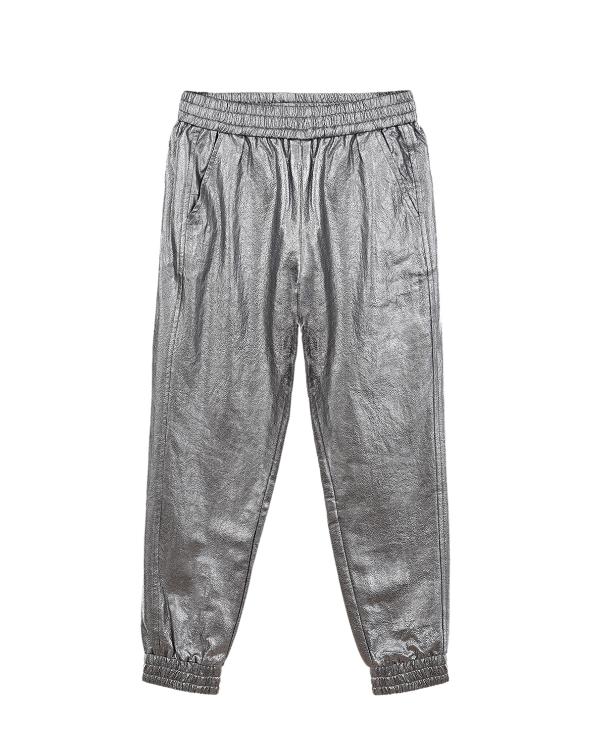 

Брюки из эко-кожи с эффектом металлик Monnalisa детские, Нет цвета, Брюки из эко-кожи с эффектом металлик Monnalisa детские