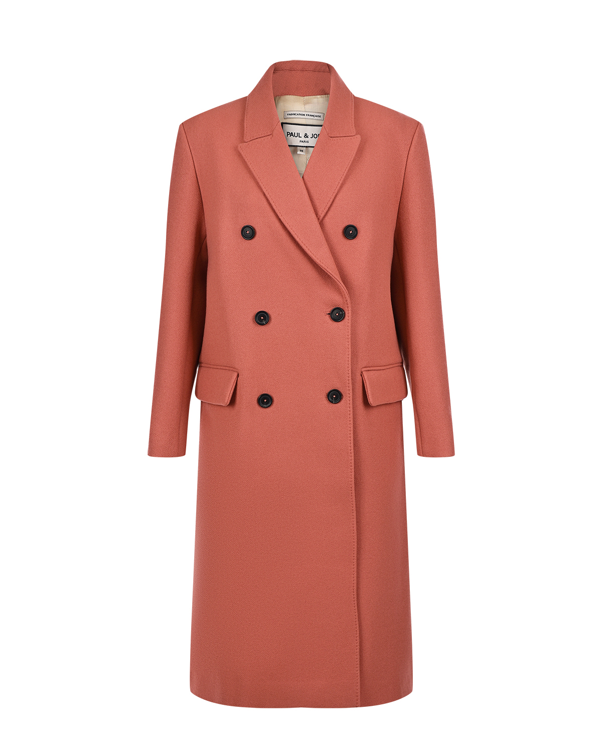 Двубортное пальто oversize Paul&Joe, размер 40, цвет розовый