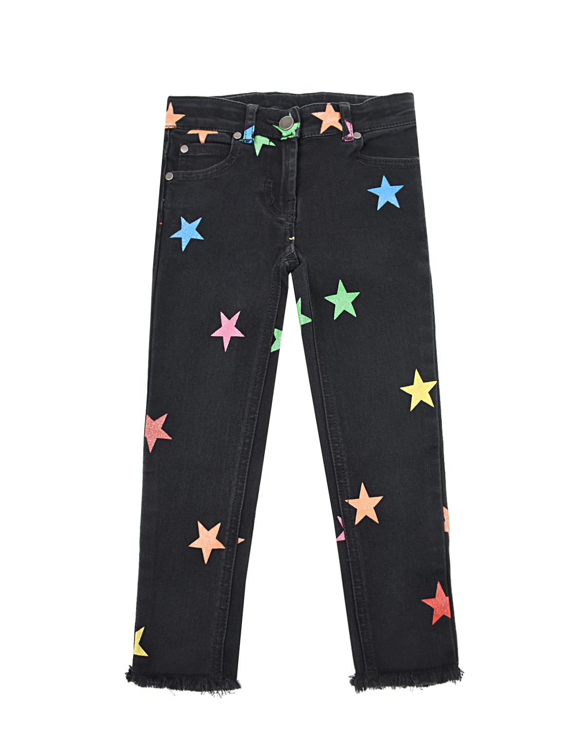 Черные джинсы с принтом "Звезды" Stella McCartney детские, размер 104, цвет черный - фото 1