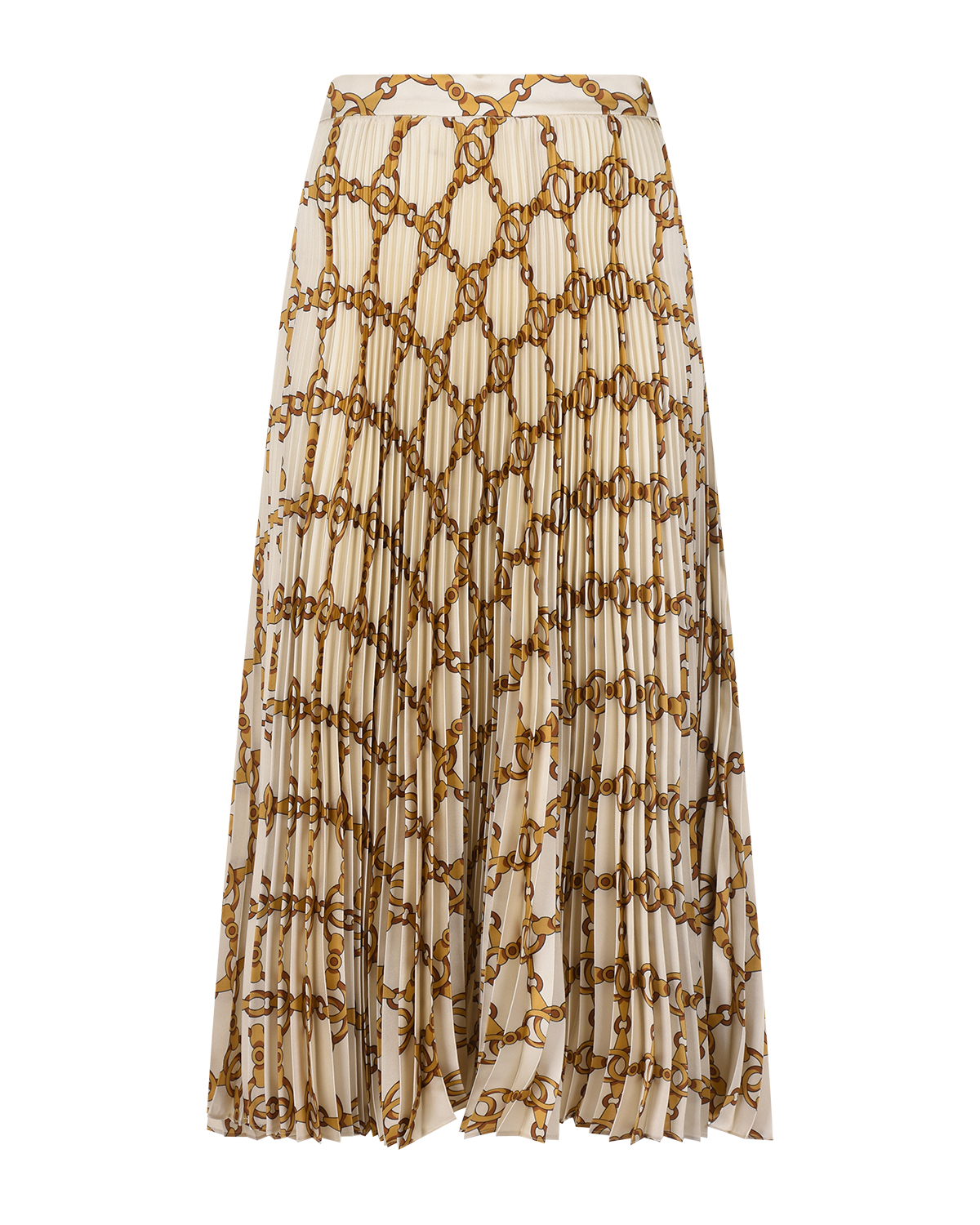 Плиссированная юбка с принтом "цепи" TWINSET, размер 40, цвет нет цвета - фото 1
