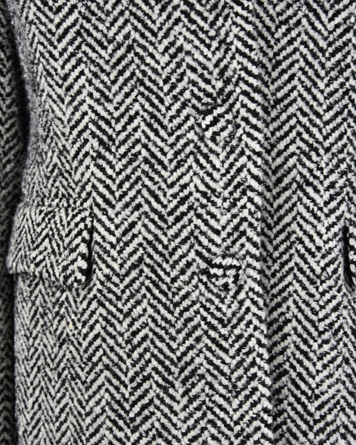 Серое пальто в "елочку" Ermanno Scervino детское, размер 140, цвет серый - фото 4