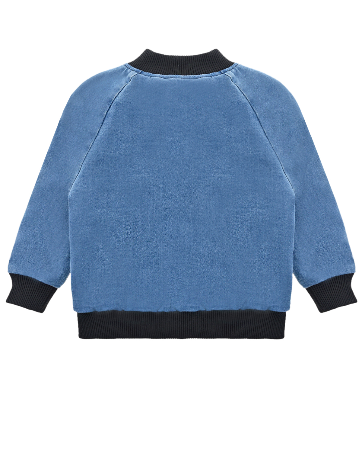 Джинсовая куртка-бомбер Moschino детская, размер 92, цвет голубой - фото 2