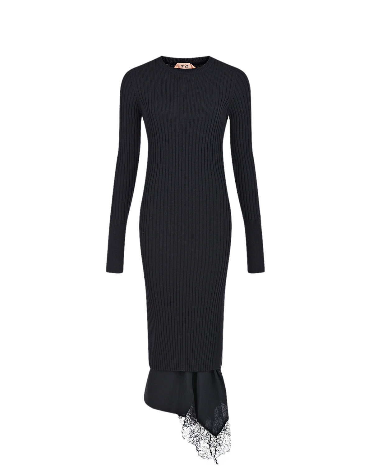 Черное платье 2 в 1 No. 21, размер 42, цвет черный - фото 1