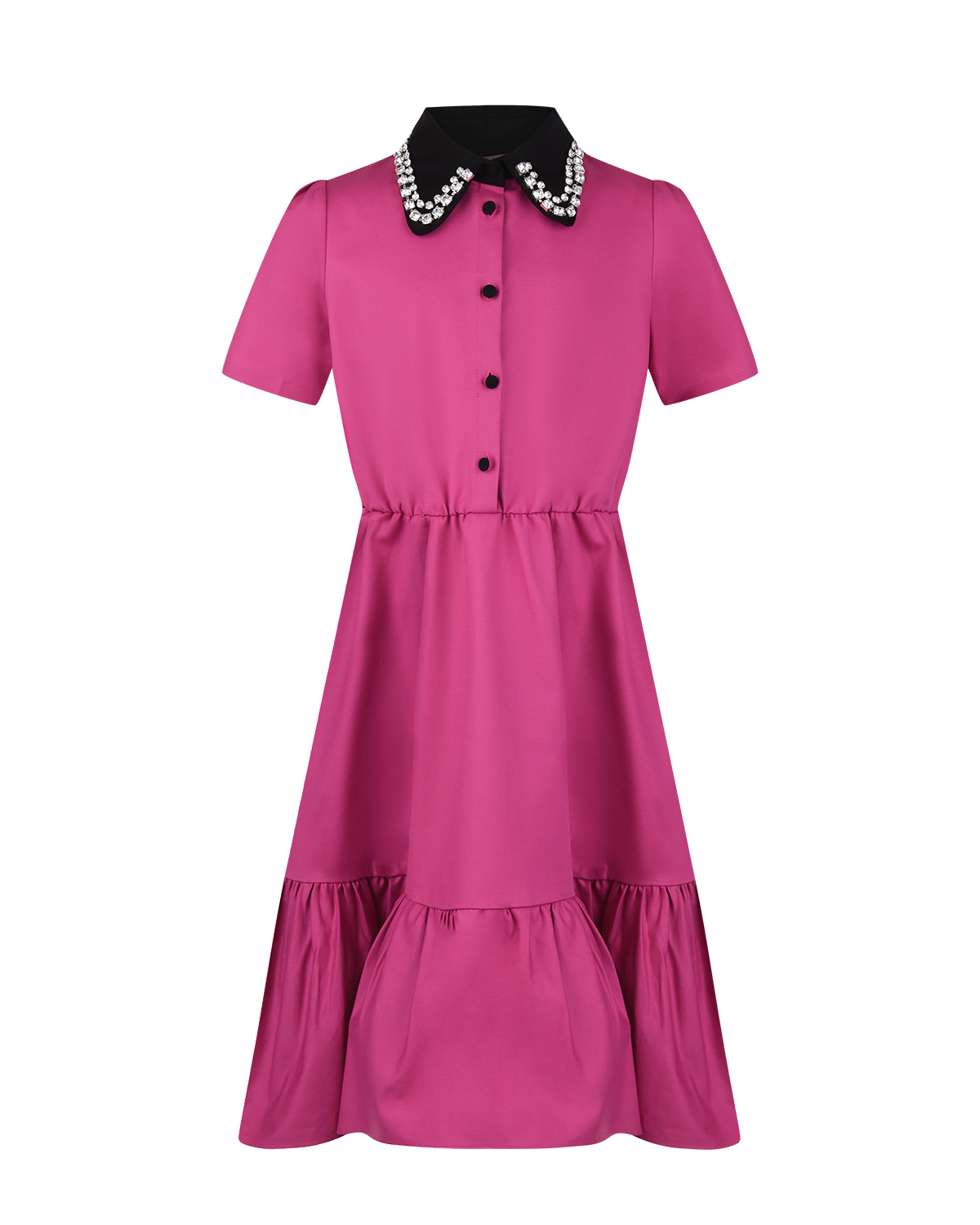 Платье цвета фуксии с короткими рукавами No. 21 детское, размер 152 - фото 1