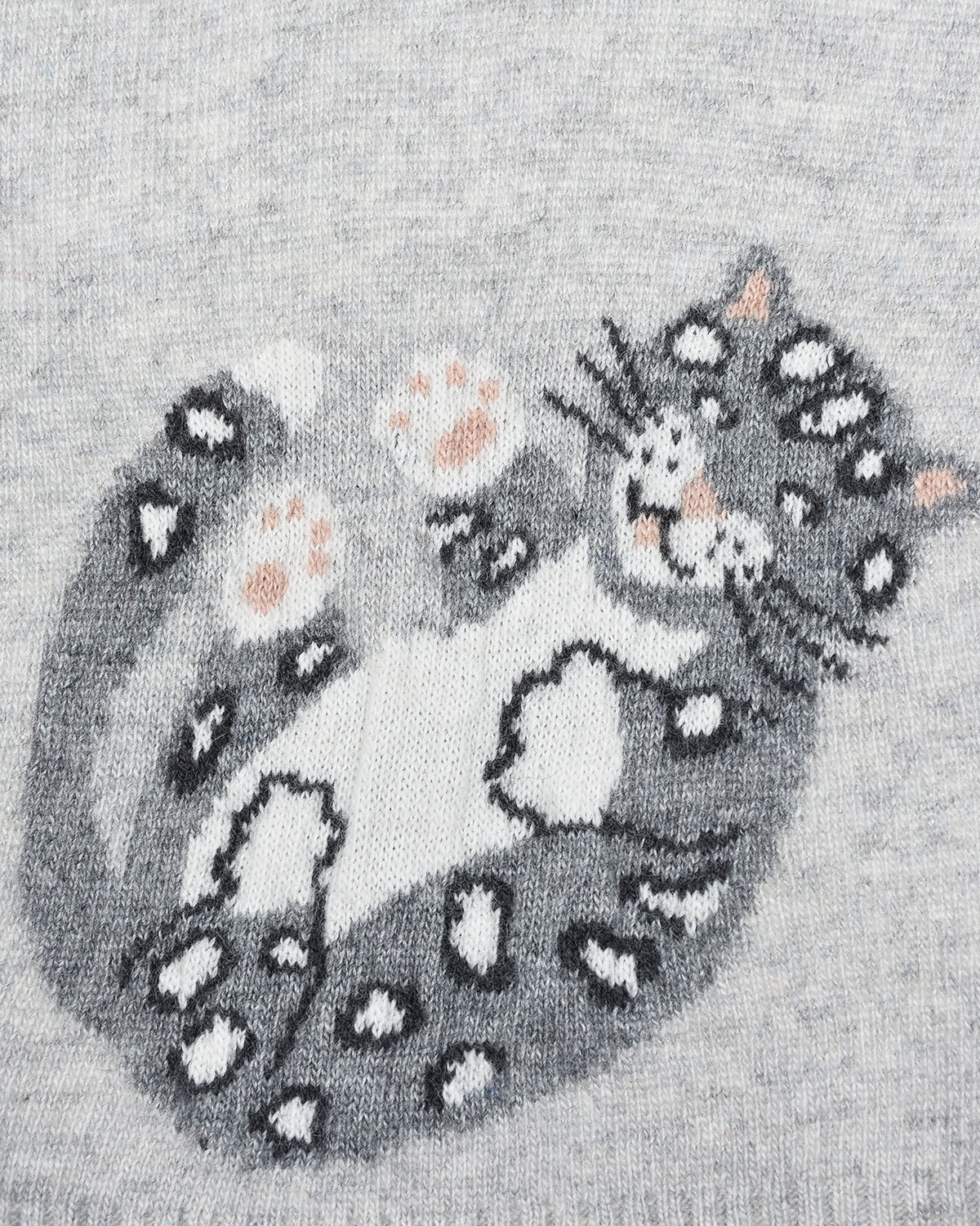 Серая толстовка с принтом "кот" Aletta детская, размер 92, цвет серый - фото 3