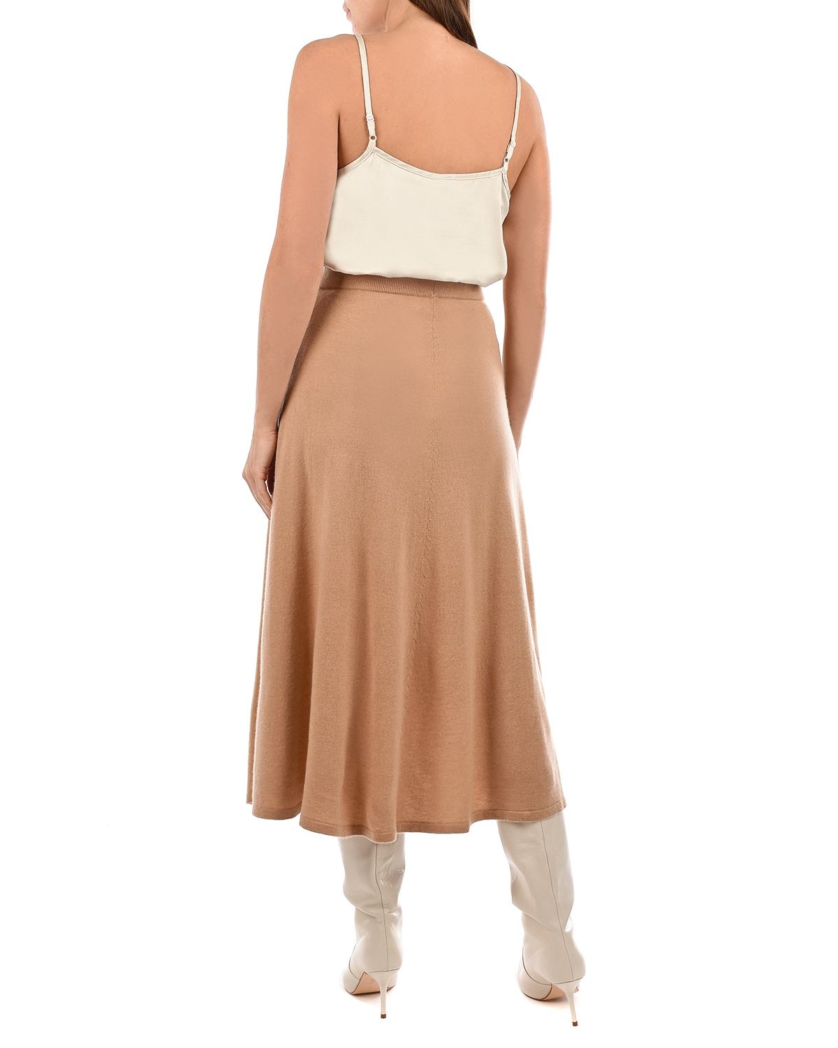 Коричневая юбка из кашемира Arch4, размер 40, цвет коричневый - фото 4