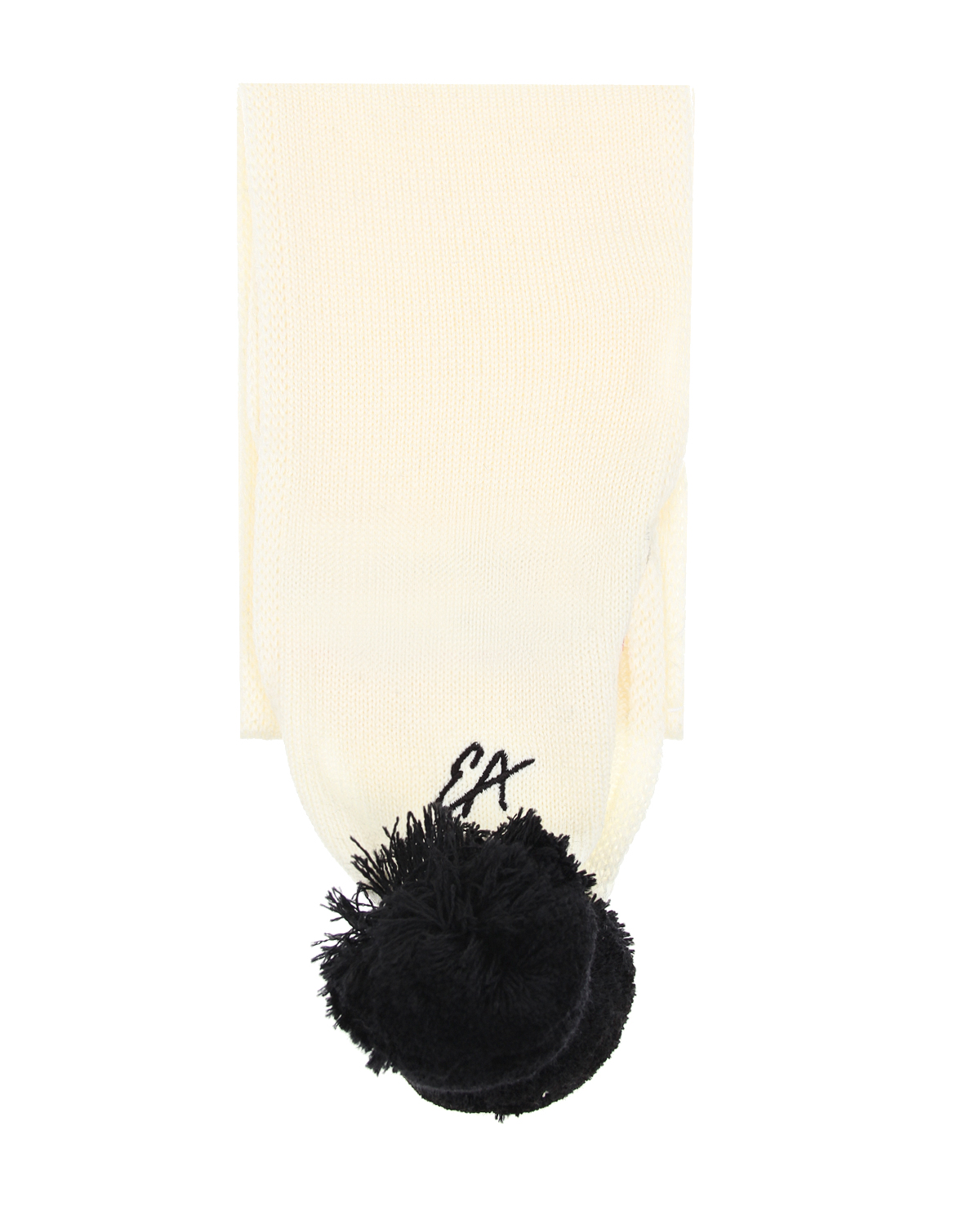 Шерстяной шарф с помпоном Emporio Armani детский, размер L, цвет нет цвета - фото 2