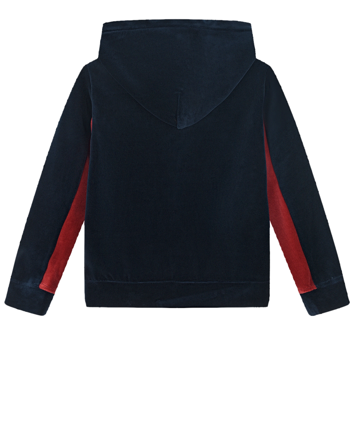 Спортивная куртка из велюра Emporio Armani детская, размер 116, цвет синий - фото 2