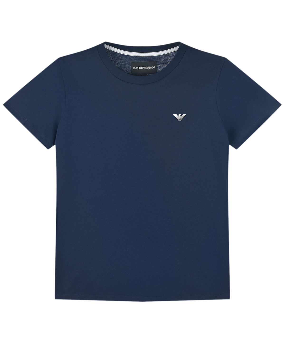 

Синяя футболка из хлопка Emporio Armani детская, Синий, Синяя футболка из хлопка Emporio Armani детская