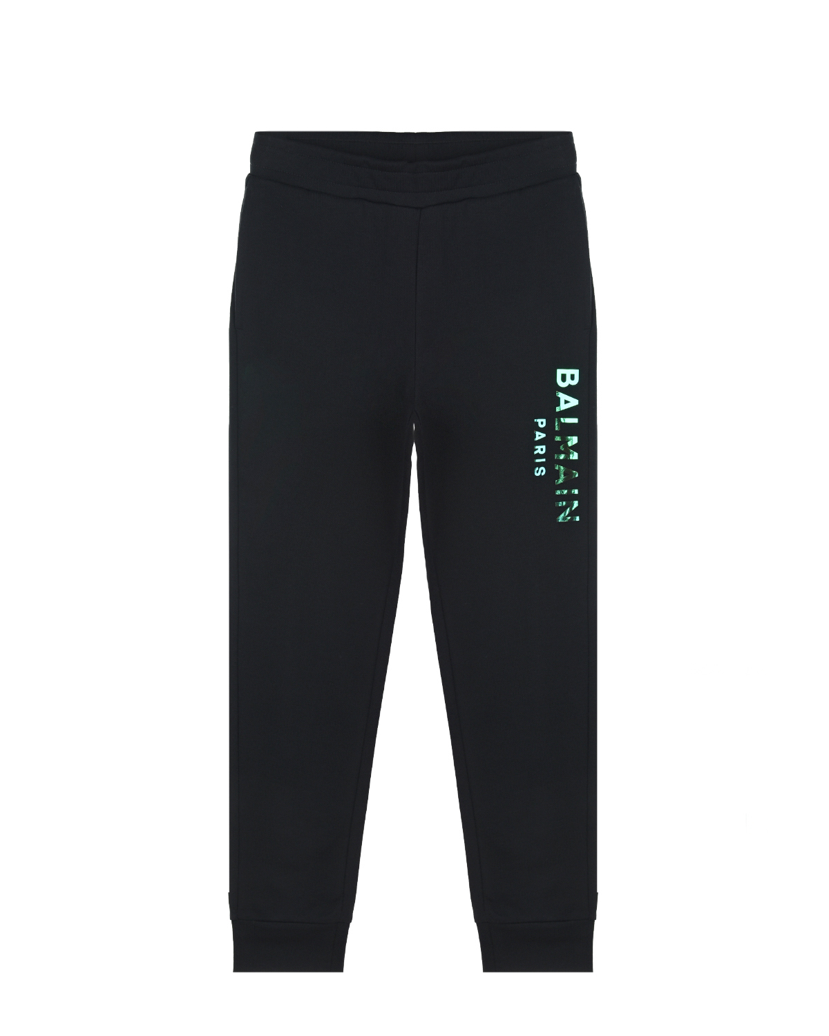 Спортивные брюки с блестящим логотипом Balmain детские, размер 152, цвет черный - фото 1