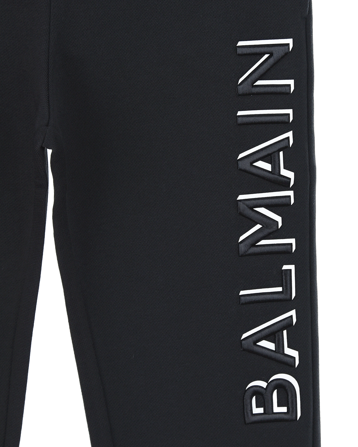 Черные спортивные брюки с вышитым логотипом Balmain детские, размер 152, цвет черный - фото 3