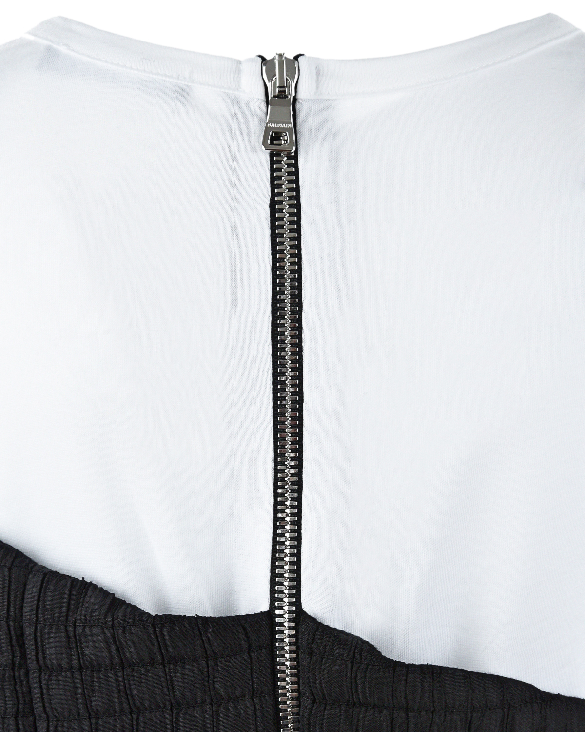 Черно-белое комбинированное платье Balmain детское, размер 152, цвет мультиколор - фото 4