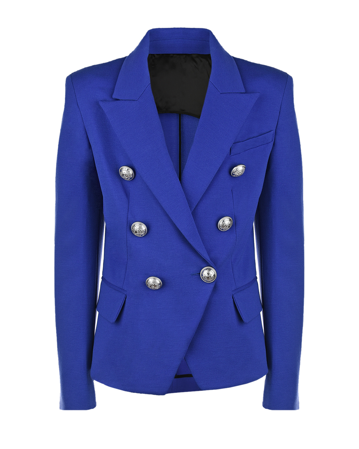 Синий двубортный пиджак Balmain детский, размер 164 - фото 1