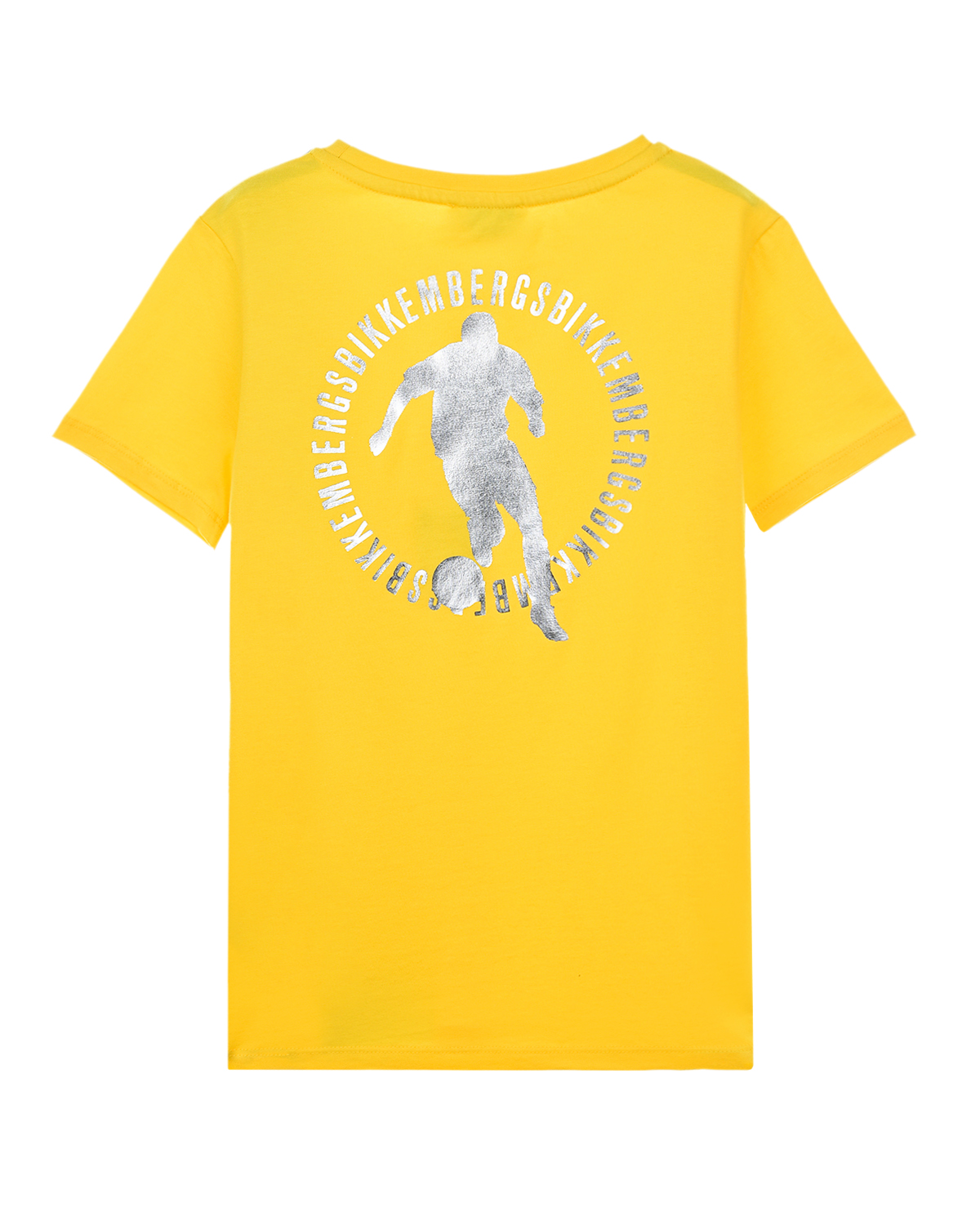 Желтая футболка с логотипом Bikkembergs детская, размер 116, цвет нет цвета - фото 2