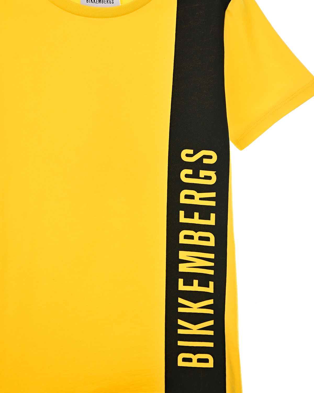 Желтая футболка с логотипом Bikkembergs детская, размер 116, цвет нет цвета - фото 3