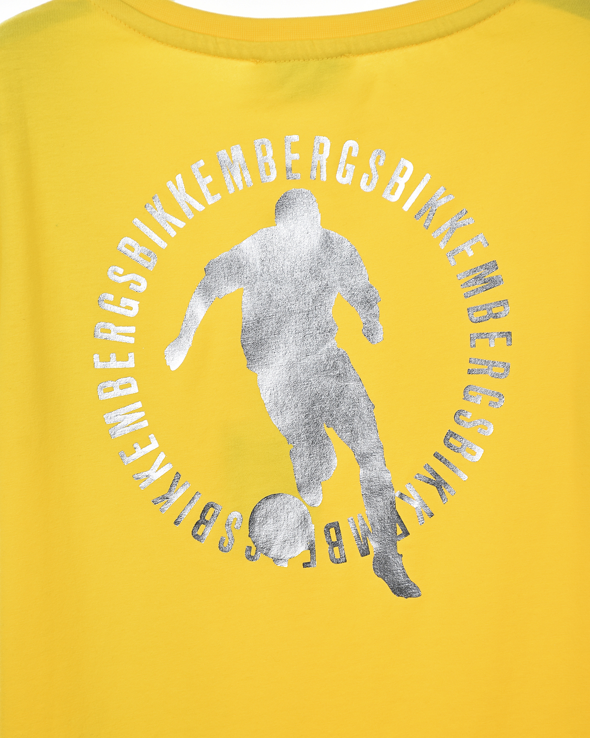 Желтая футболка с логотипом Bikkembergs детская, размер 116, цвет нет цвета - фото 4