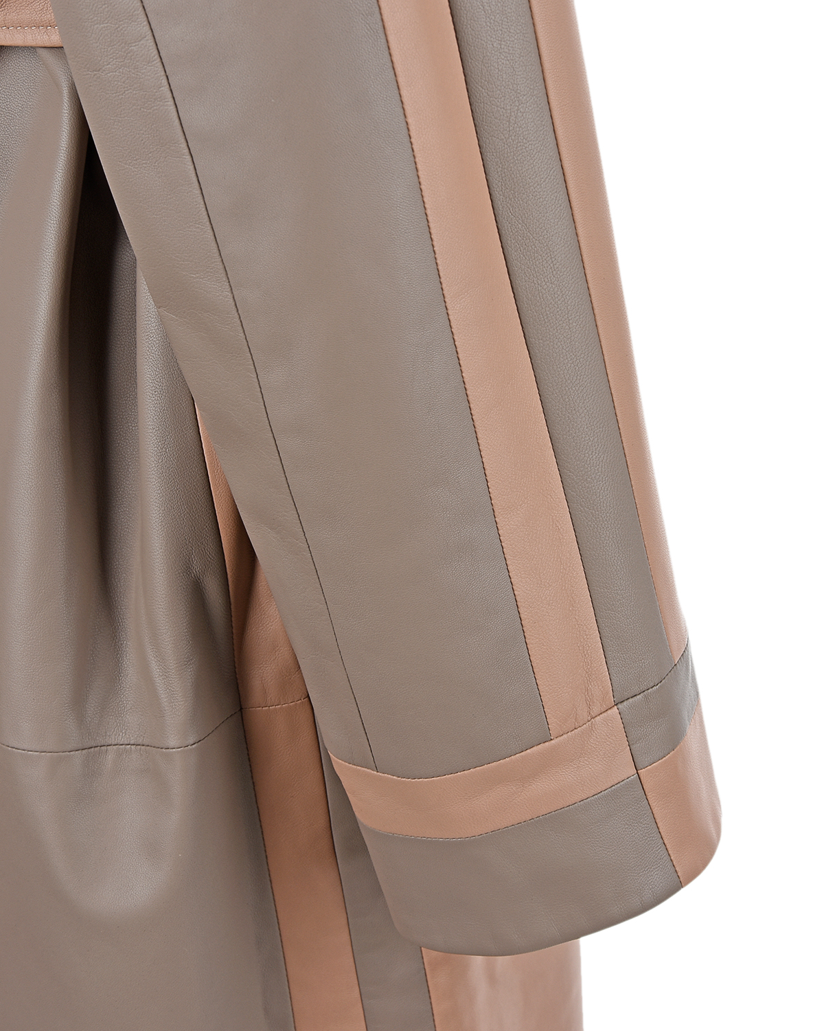 Кожаное пальто oversize Blancha, размер 40, цвет нет цвета - фото 10
