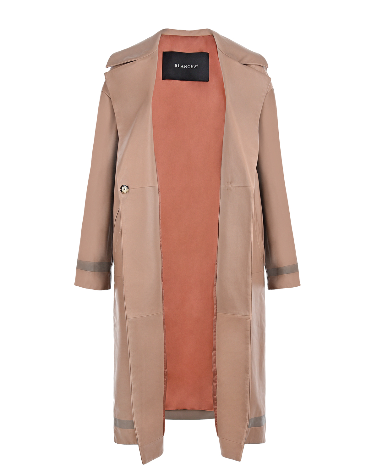 Кожаное пальто oversize Blancha, размер 40, цвет нет цвета - фото 6