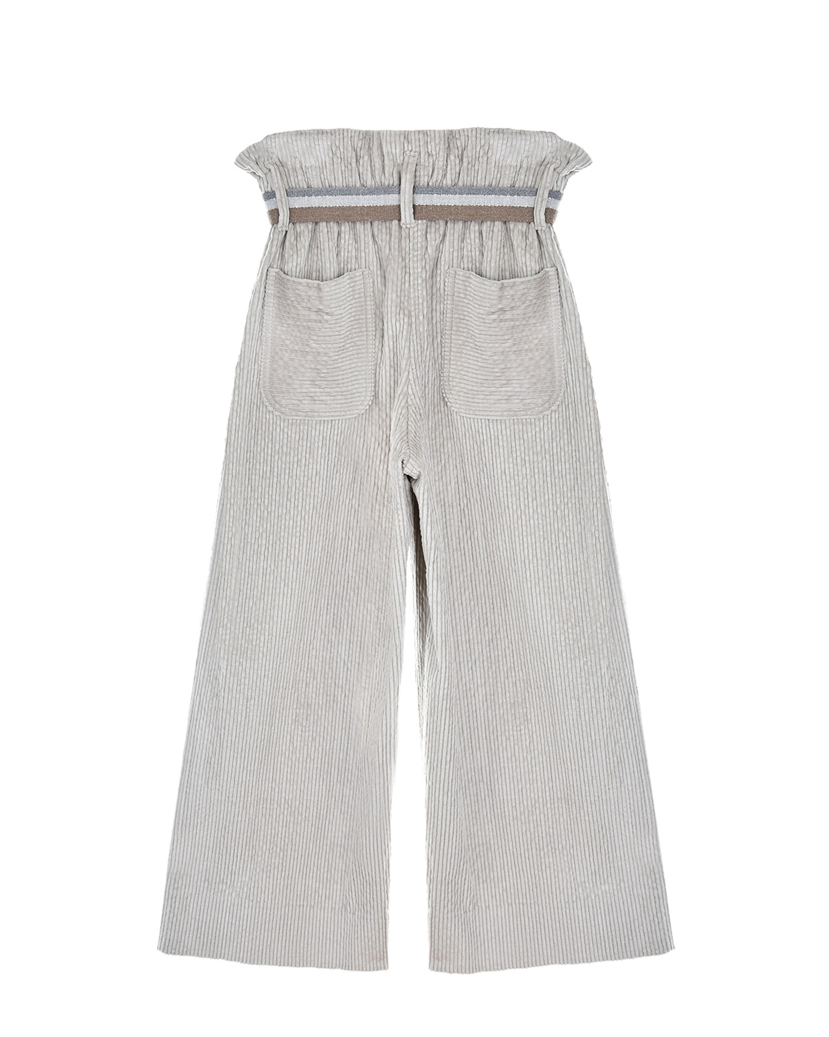 Широкие брюки из вельвета Brunello Cucinelli детские, размер 140, цвет бежевый - фото 2