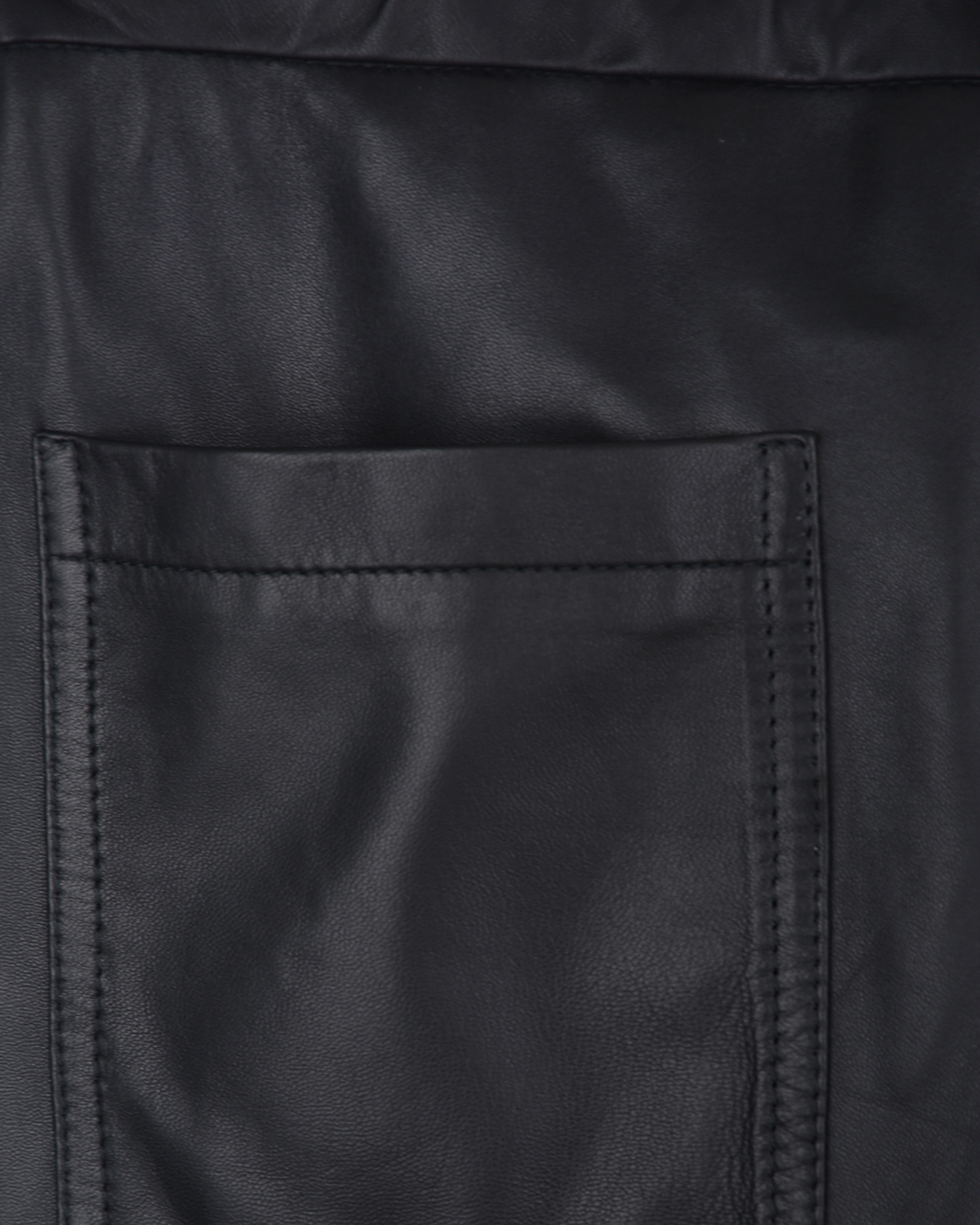 Черные брюки из кожи с эластичным поясом Brunello Cucinelli детские, размер 152, цвет черный - фото 4