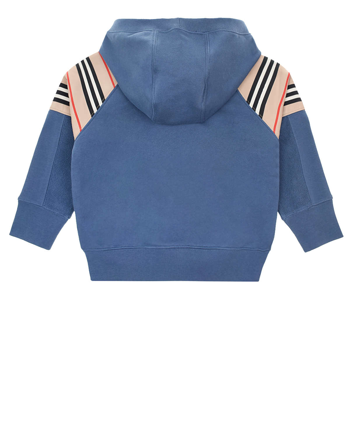 Синяя спортивная куртка со вставками в полоску Burberry детская, размер 98, цвет синий - фото 2