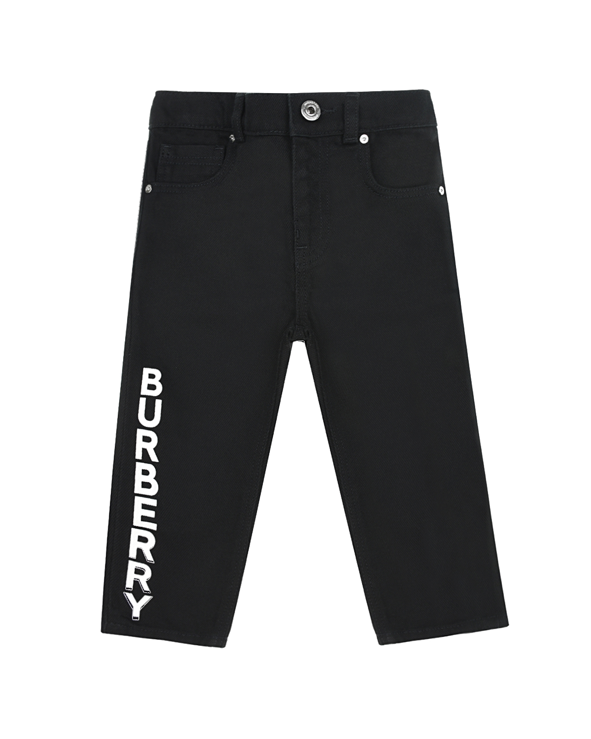 Черные джинсы с логотипом Burberry детские