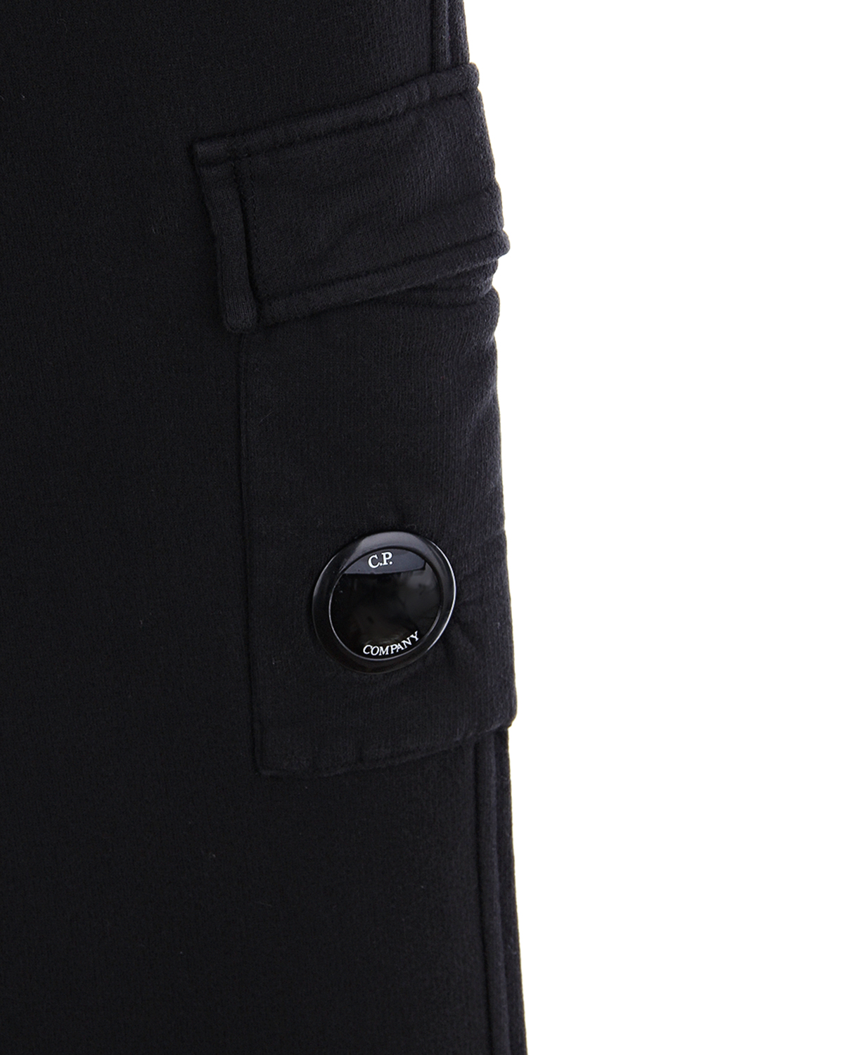 Черные спортивные брюки с накладным карманом CP Company детские, размер 140, цвет черный - фото 4