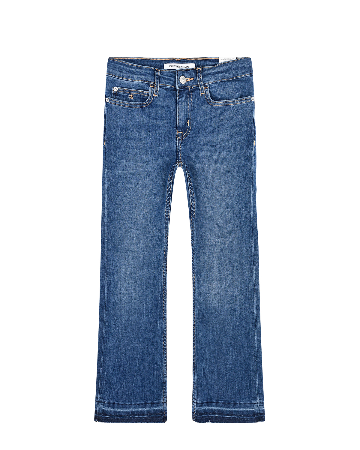 Синие джинсы клеш Calvin Klein детские, размер 140, цвет нет цвета - фото 1