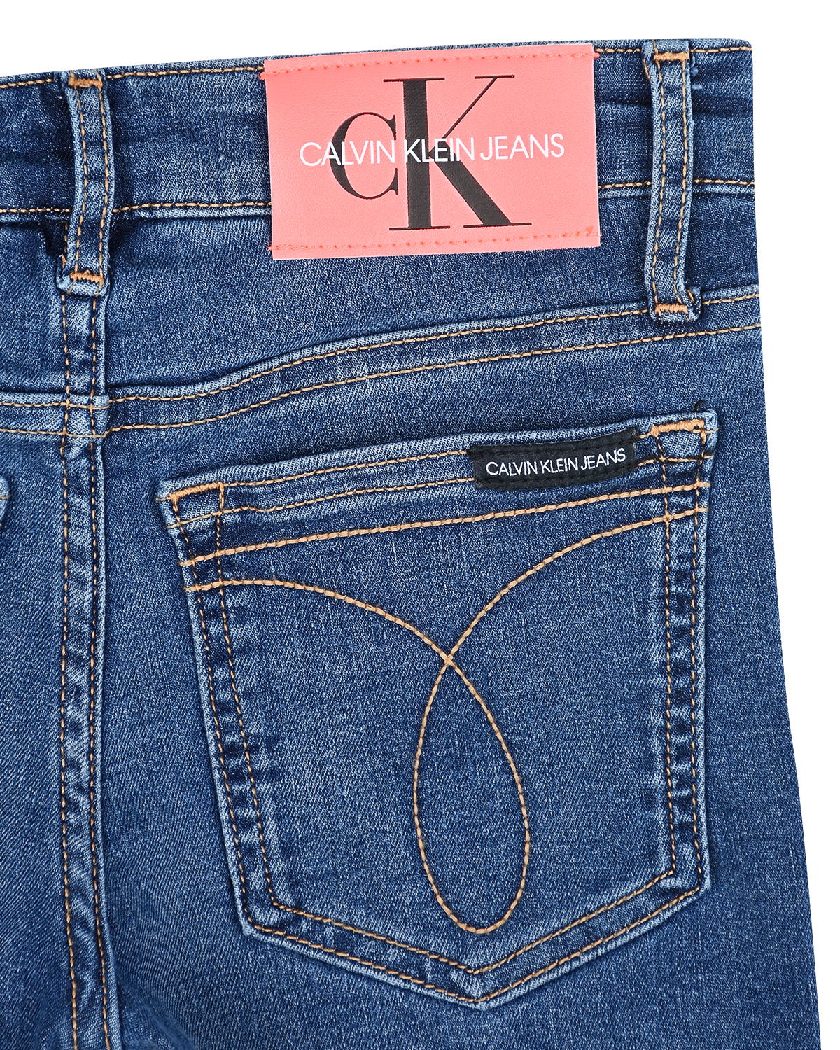 Синие джинсы клеш Calvin Klein детские, размер 140, цвет нет цвета - фото 4