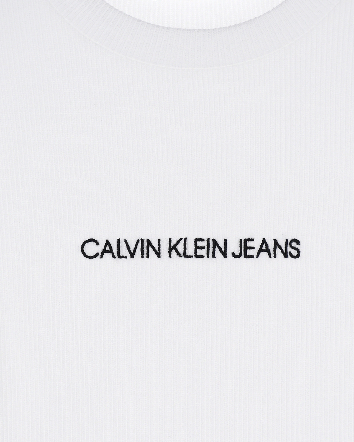 Белая толстовка с вышитым логотипом Calvin Klein детская, размер 140, цвет белый - фото 3